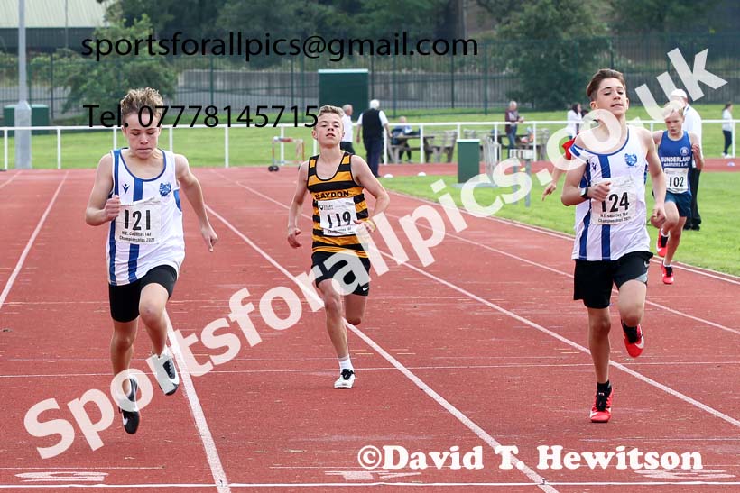 Mens and Boys 200 metres, 2021 North Eastern Track and Field Champs., Middesbrough. Photo: David T. Hewitson/Sports for All Pics